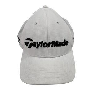 TaylorMade TP5 Qi10 Golf Hat White Black Adjustable 58cm Performance Cap
